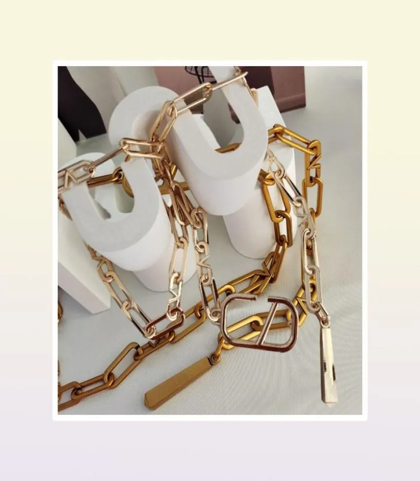 Metal Chain Belt Letter Belts Women Fashion Versatile Light Luxury Waist Chains Men Designer Belt3657804