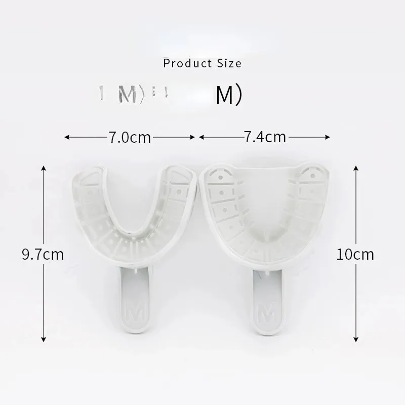 Tandheelkundige indruk plastic trays zonder mesh -lade tandheelkundige tanden houder tandheelkundige materialen leveren voor orale gereedschappen