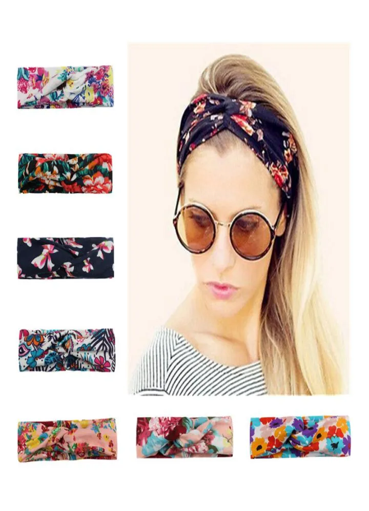 Girls Floral Hair Bands Ladies Little Flower Cross Coak Band Big Girl Girl Geste Women Stamped Heads 062883084