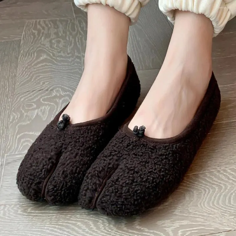 Scarpe casual Danxuefei Wool Wool Ballet Slip-On Ballet Flats Round Toe Leisure Soft Comfort Espadrilles for Women 2024 Autumn