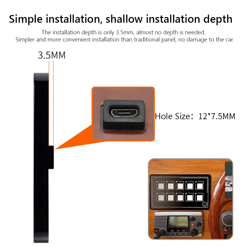 Bluetooth RV Switch Panel 6/10 Gang Waterproof LED... From Ddmylucky ...