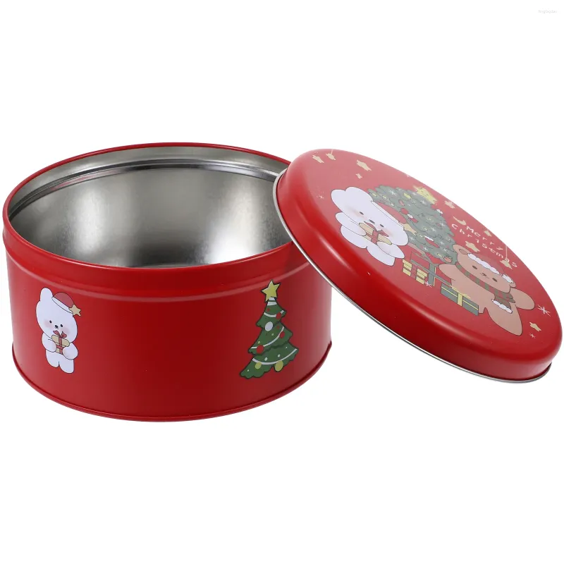 Opslagflessen Kerstthema Geschenkkase Lege Tinplate Box Holiday Cookie Candy