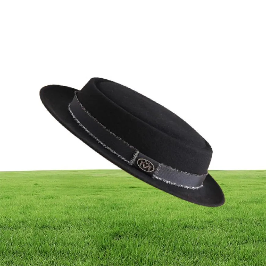 Stingy Brim Hats Men Fedora Hat Fashion 100% Pure Lia Wool Men med Pork Pie för Classic Felt Women Cap18645415