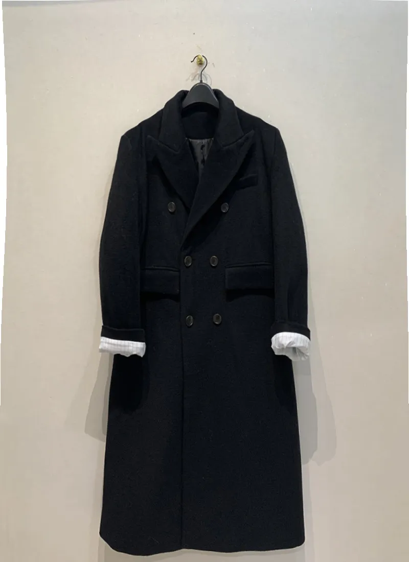 Japanese Style Double Breasted trench jacket with Collar for