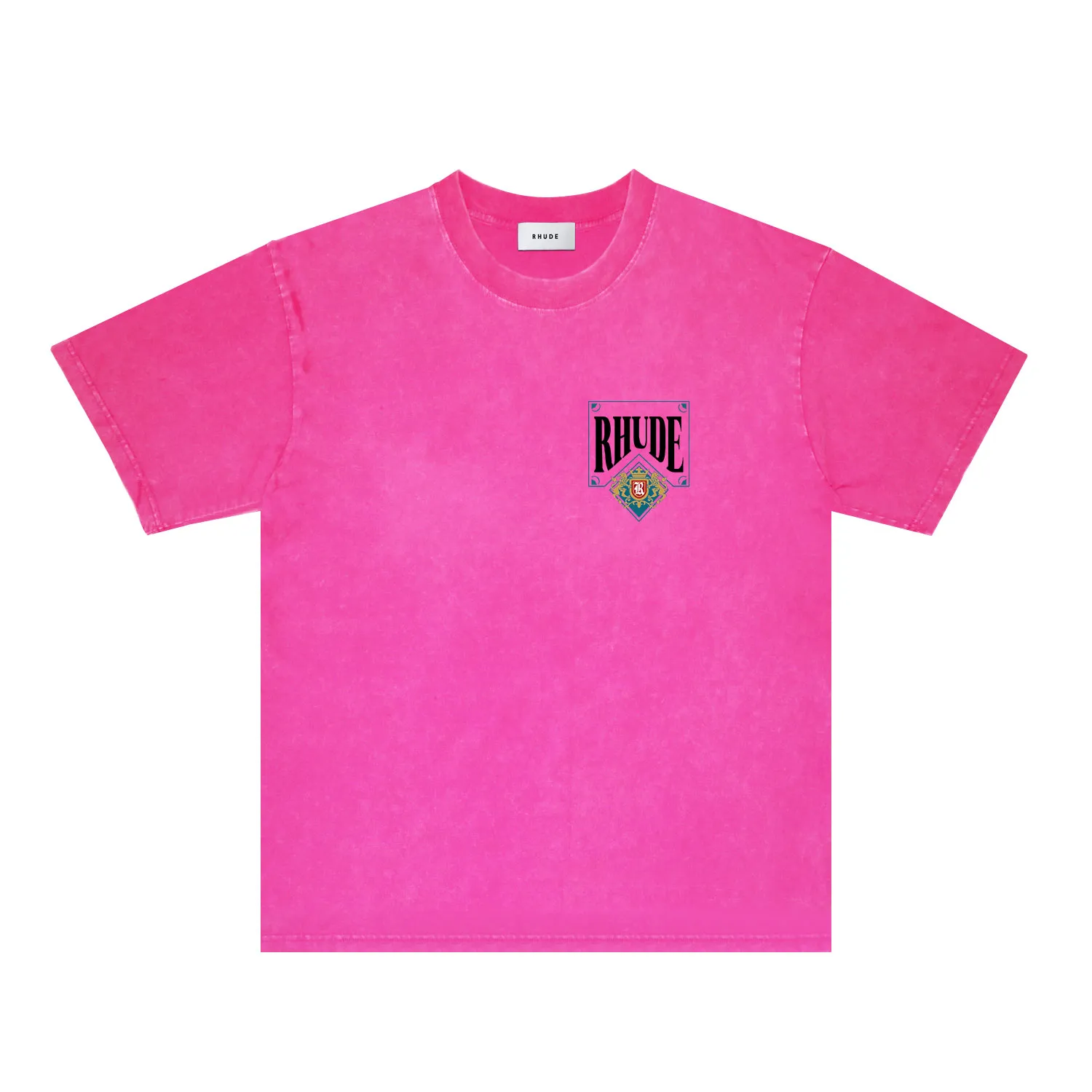 Rhude Brand T Shirts Mens Designer T Shirts Womens Trendy Fashion Summer Chouss Zrh019 Double Lion Crownが洗浄