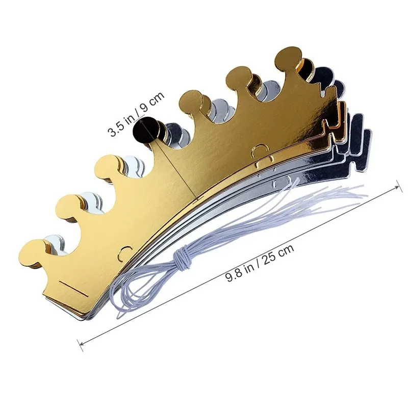귀여운 생일 파티 모자 크라운 골드 실버 베이비 샤워 생일 파티 사진 소품 어린이 생일 파티 장식