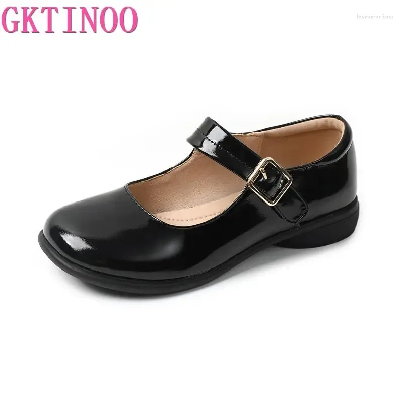 Casual Shoes GKTINOO Mary Jane Women's 2024 Spring Autumn Flats Comfortable Girls Shoe College Style Buckle Patent Leather