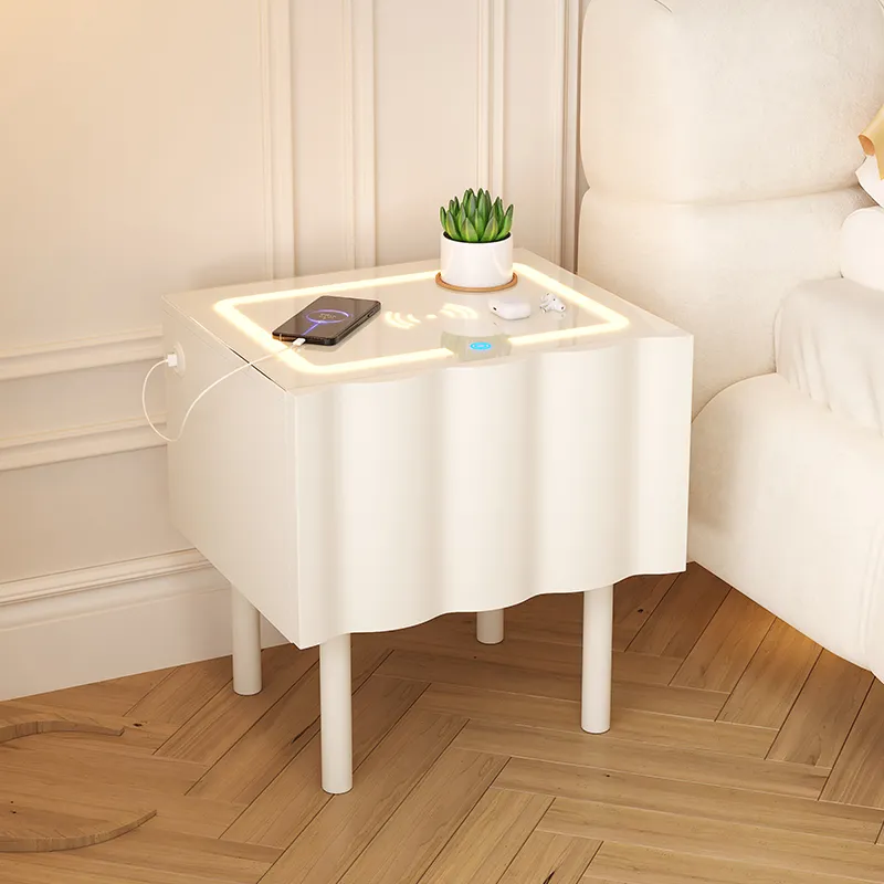 Italienischer Nachttisch Aufbewahrung quadratischer Betttisch Smart Schubladen Modulare Ecke Nachttischkommode Mesa de Nehe Schlafzimmer Möbel