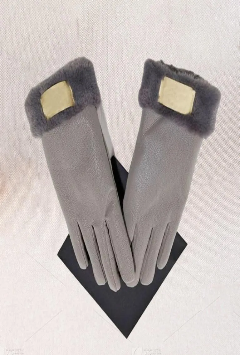 lia diseñador guantes de punto de punto Guantes de vellón de invierno con cordones calientes mitts de punto cálido mujeres mitadias de conducción al aire libre 5233535