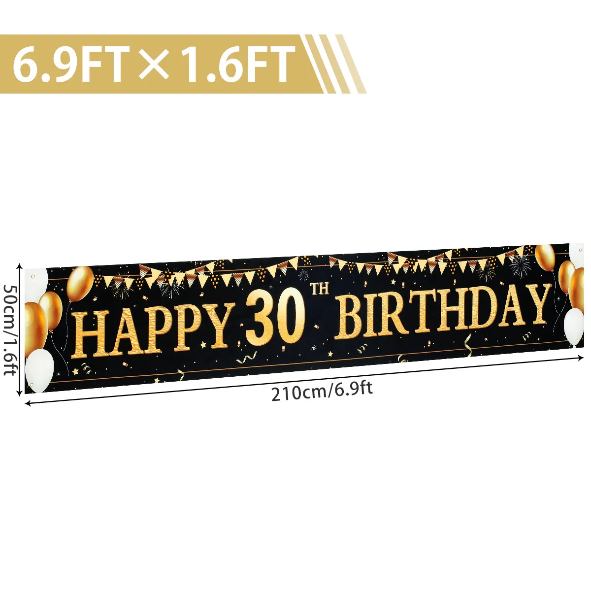 50th Birthday Banner Garland Black Gold Party Supplies for Adult 30 40 50  60 Years Old Birthday Backdrop Decor from Dhgate Other Home Decor - price  9.18, image size:1200x1200