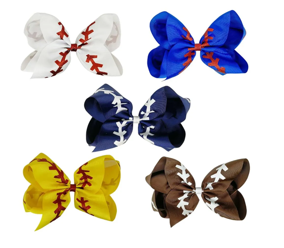 Girls039 Pieces de cabeça 8 polegadas Big Ribbon Solid Hair Clips Bubble Flower Kids039 Acessórios7217481