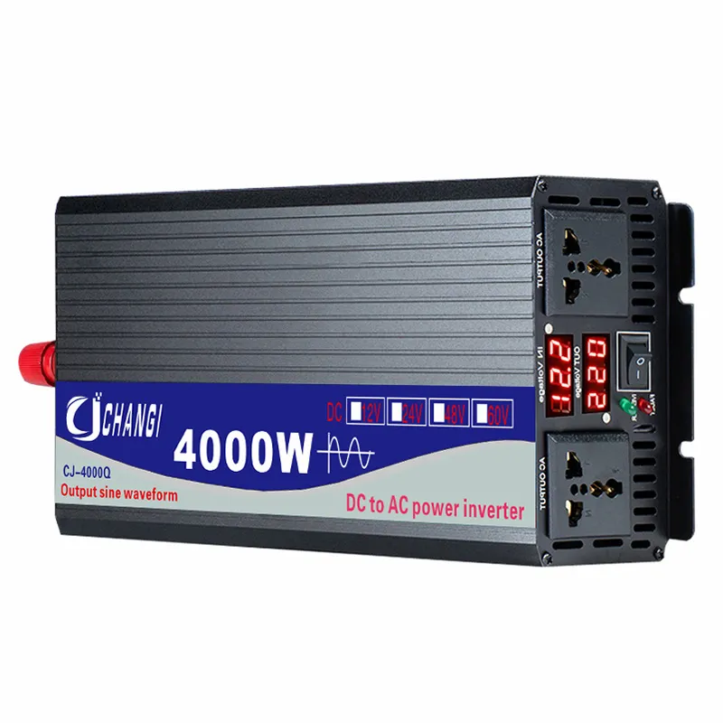 thumbnail image 2 of 5000W 6000W 8000W Pure Sine Wave Power Inverter 12V/24V/48V/60V/72V DC To 110V 220V Converter For Home, RV And Off-Grid Solar Systems With LCD Screen, Car Adapter For Travel,5000W-24Vto110V 2 of 10