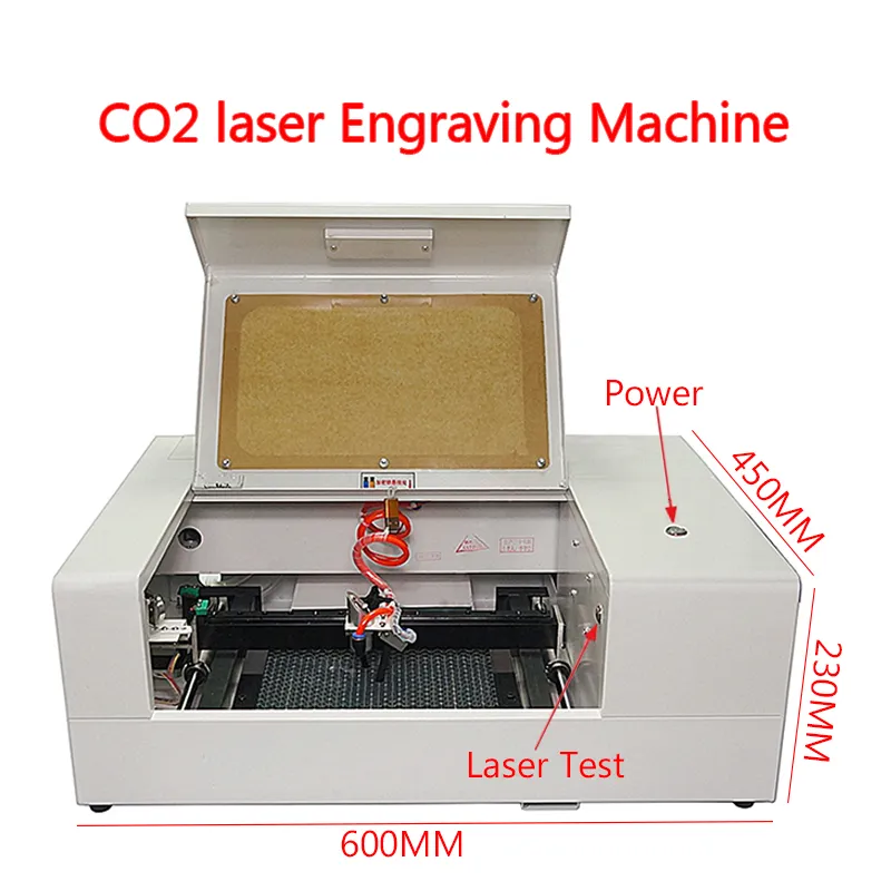 Ly Mini Laser 2015/1520 30W Máquina de corte de gravura a laser CO2 com favo de mel com o trabalho da porta USB tamanho 200*150mm