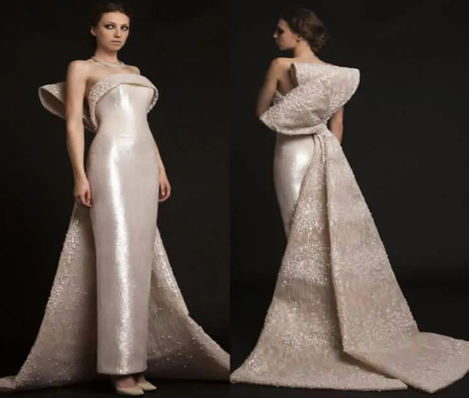 Axelfri sjöjungfru big bow back paljetter aftonklänningar prom klänning mode 2021 arabiska aso ebi vintageprom klänning vestidos de novia3667061