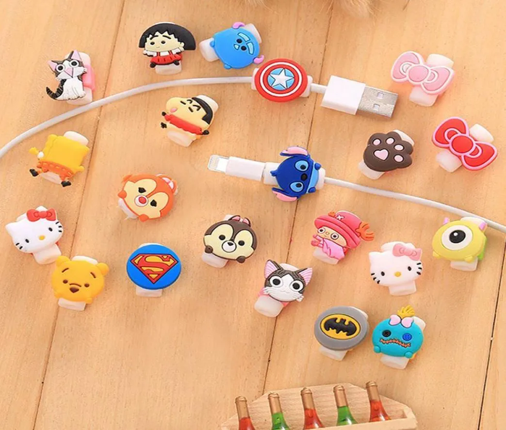 Protective Case Cable Winder Cover Cartoon Cable Protector Data Line Cord Protector For iPhone USB Charging Cable6486181