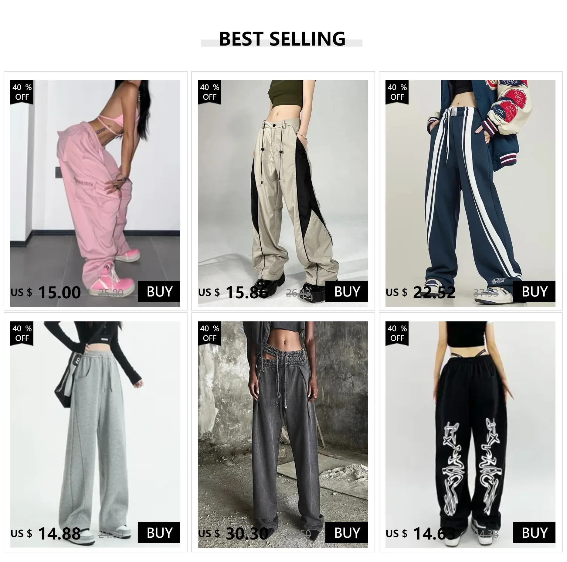 2024Womens Baggy Gray Cargo Sweatpants - Oversized Korean 2024Womens Baggy Gray Cargo Sweatpants - Oversized Korean