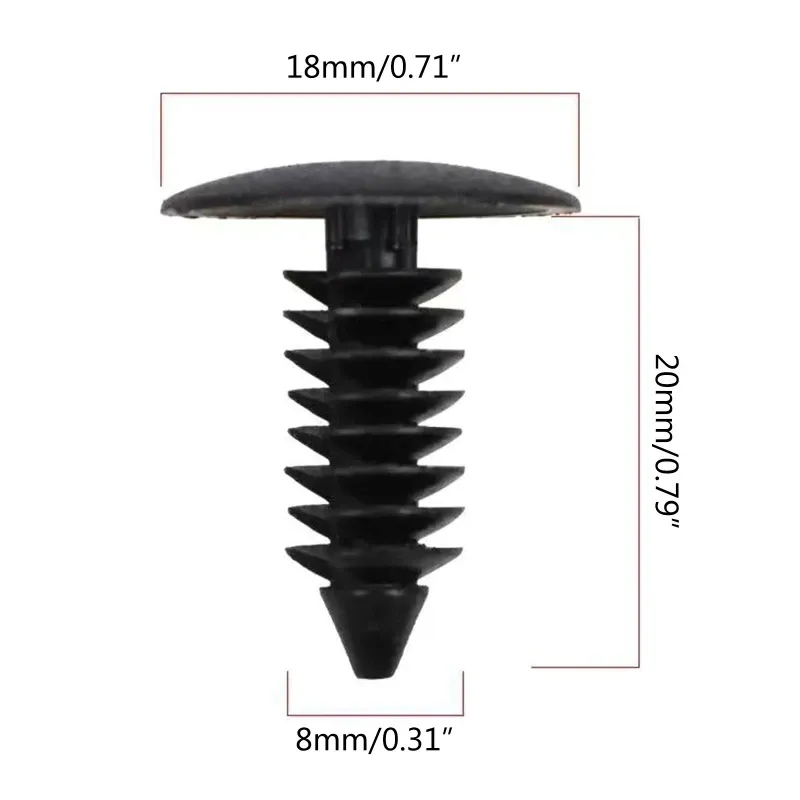 Quantity Universal Black Plastic Rivets Retainer Buckle Car Roof ...