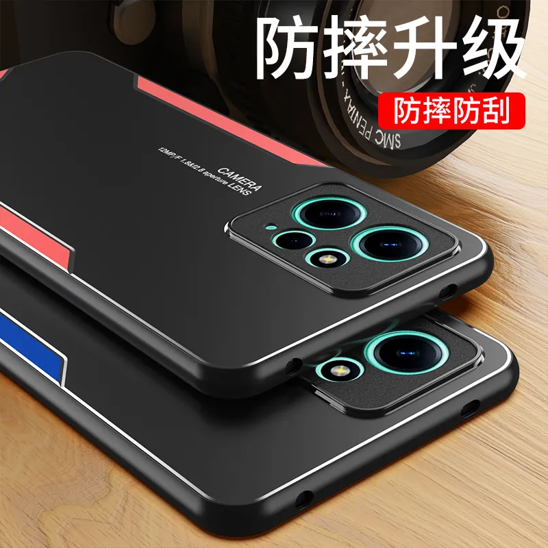 Redmi Note 12 4G Gehäuse Luxus Laserschnitzer Metall Aluminium Legierung Rückdeckabdeckung Funda Shell für Xiaomi Redmi Note12 4G Telefonhüllen