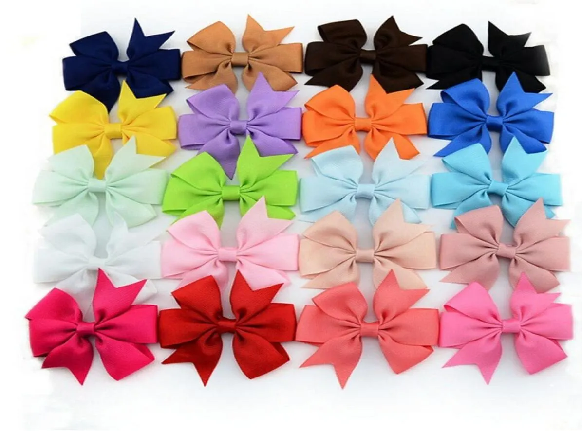 3 inch Grosgrain Ribbon Hair Bows WITH ClipBaby Girl Pinwheel HairBowsHair ClipsHair Pins Accessories8092366