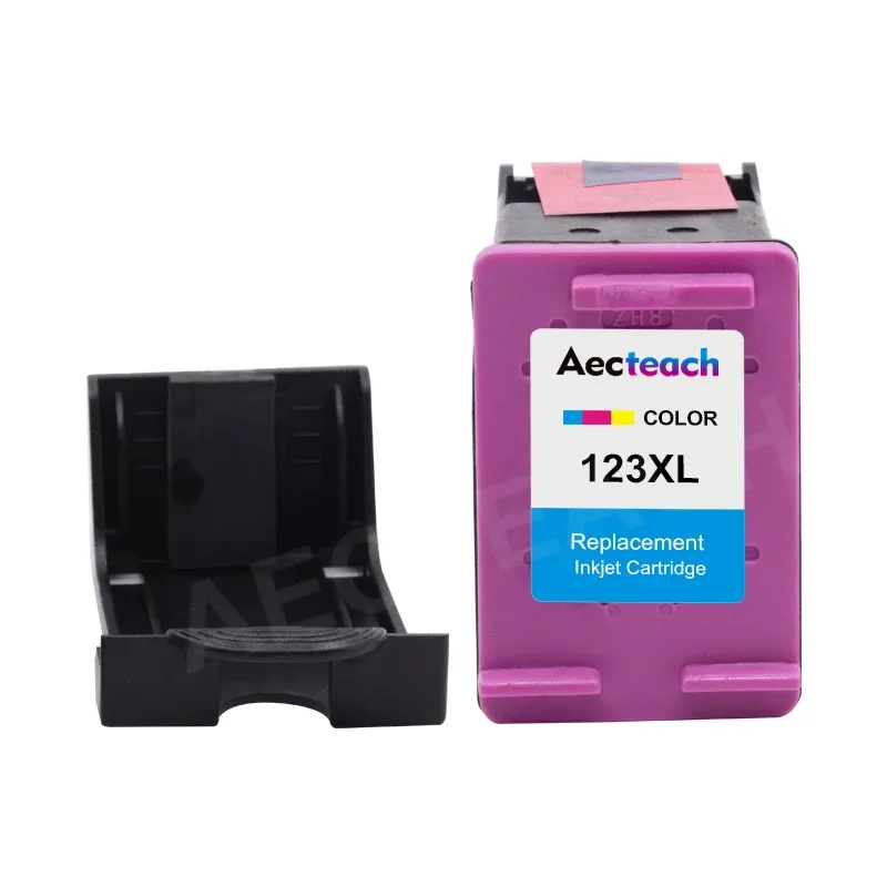 Aecteach 123 لـ HP123 123XL خرطوشة الحبر لـ HP Deskjet 1110 1111 1112 2130 2132 2134 OfficeJet 3830 3831 3832 3834 Printer