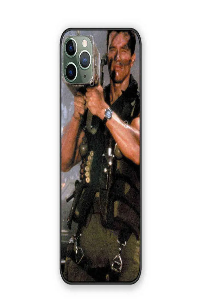 Arnold Schwarzenegger Film Commando 1985 Poster Back Cover Case per iPhone 11 12 13 Mini Pro Max Silicone TPU Case di telefono H1120934363