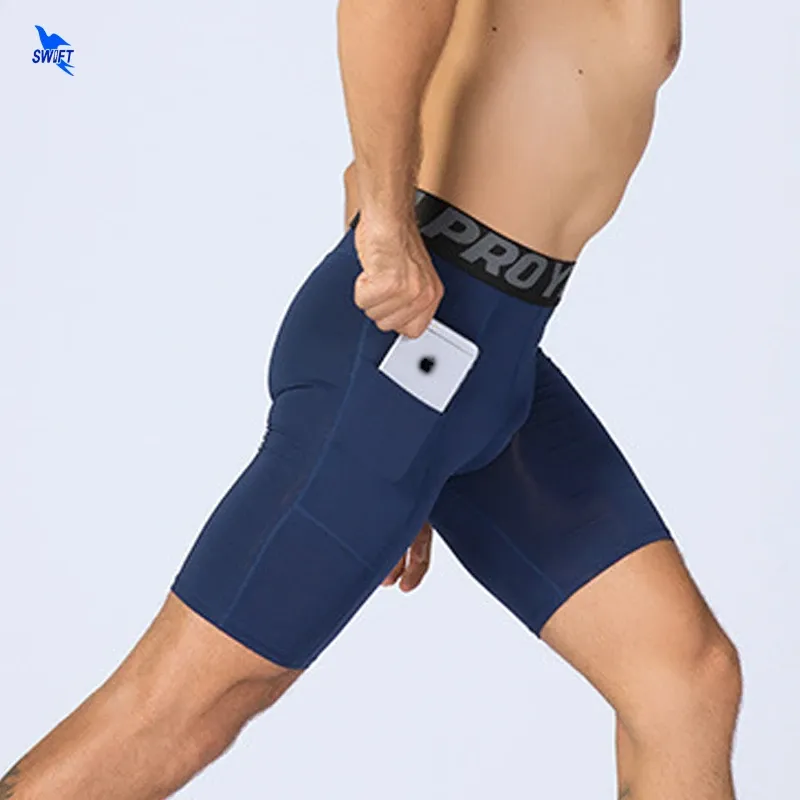 Les shorts personnalisent les logo Mens Summer Compression Running Shorts à sec rapidement des leggings Sports Gym Collants de fitness avec poches