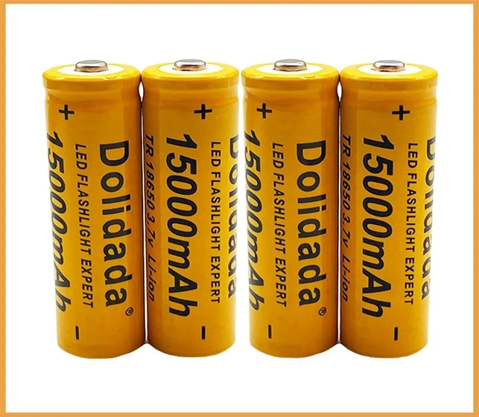 6st högkvalitativ 15000 mAh 37 V 18650 litiumjonbatterier laddningsbart batteri för LED -flashlightelectronicsorange1670273