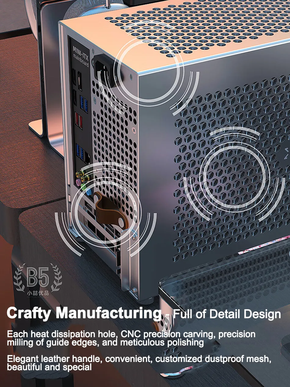 Mini ITX PC Case All Aluminum SFX Power, Pull Out Type Mini ITX PC Case All Aluminum SFX Power, Pull Out Type