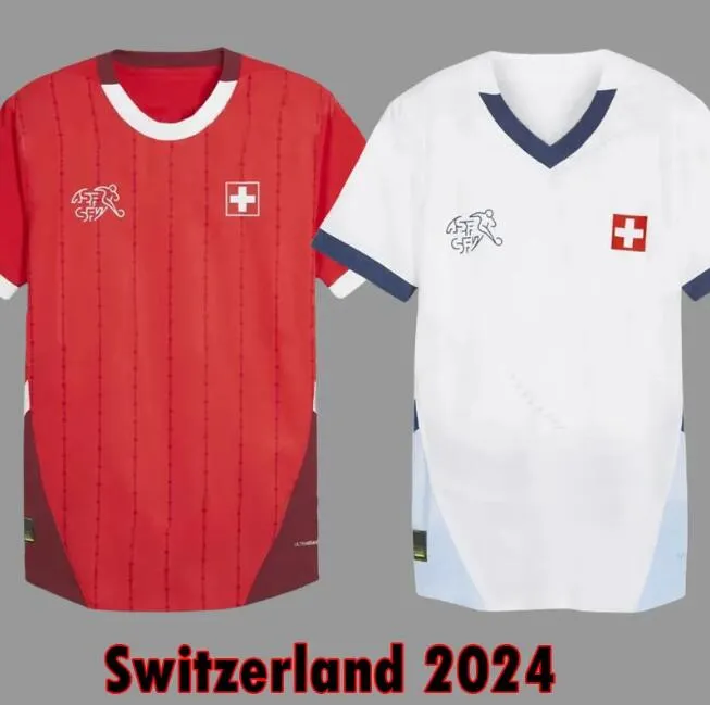 스위스 축구 유니폼 2024 유로 컵 2024 2025 스위스 대표팀 Elvedi Akanji Zakaria Sow Rieder home home affeation shirts