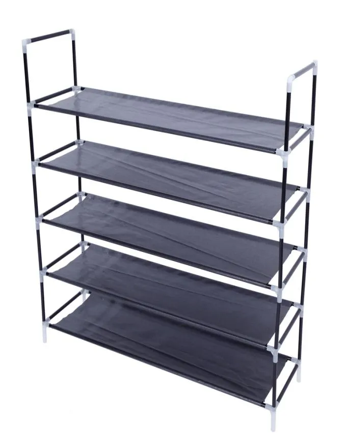 5 Tier Shoes Rack Stand Storage Organizer Nonwoven Fabric Shelf with Holder Stackable Closet Ship from USA8114460