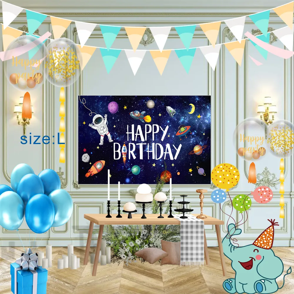 Outer Space Party Decorations - Space Theme Supplies With Happy...