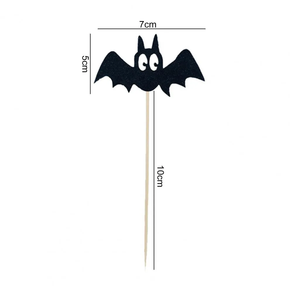 8ps Halloween Bat Cupcake Toppers SET SPRESCITÀ CREA ATMOSPHERE CATTO ORNNETTO DESSERT DELL'ALLOWEEN