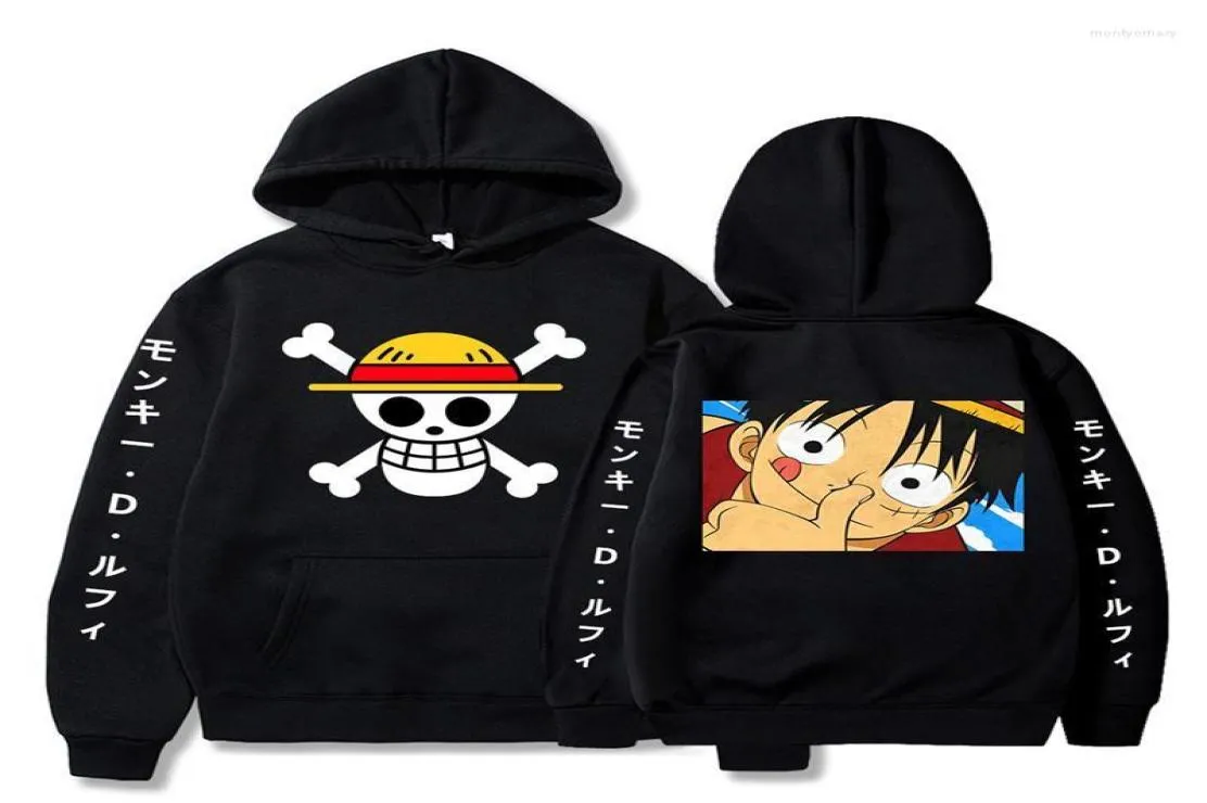 Men039S Hoodies Sweatshirts Anime One Piece Men Women Fashion Luffy pullover Oversized Hoodie Sweatshirt Teen Hip Hop Coat BO5388880