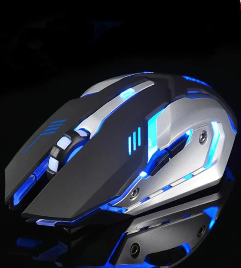 Sprzedawanie Wolf X7 Wireless Gaming Mouse 7 kolorów LED podświetlenie 24 GHz optycznych myszy dla Windows XPVISTA7810OSX1500586