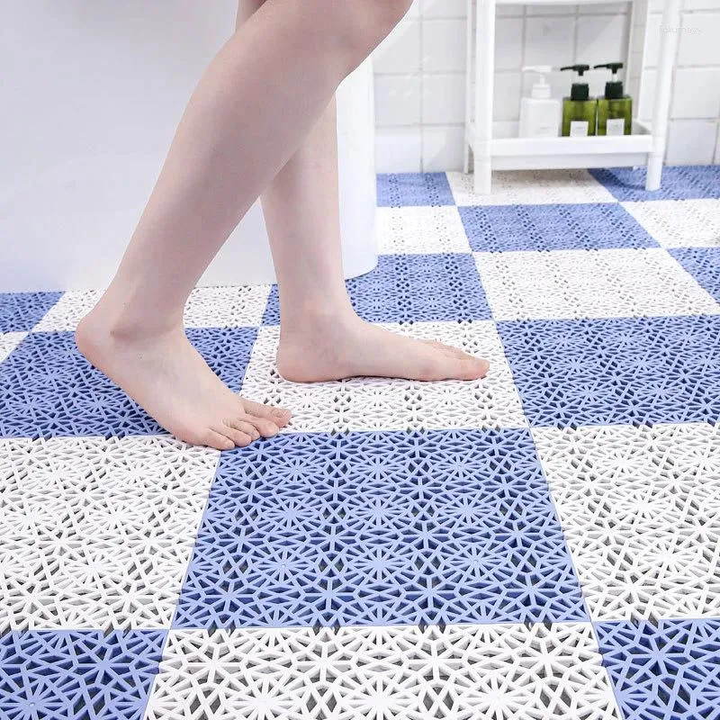 Mattes de bain 1 pièce 30x30cm tapis ménage mosaïque creux étanché