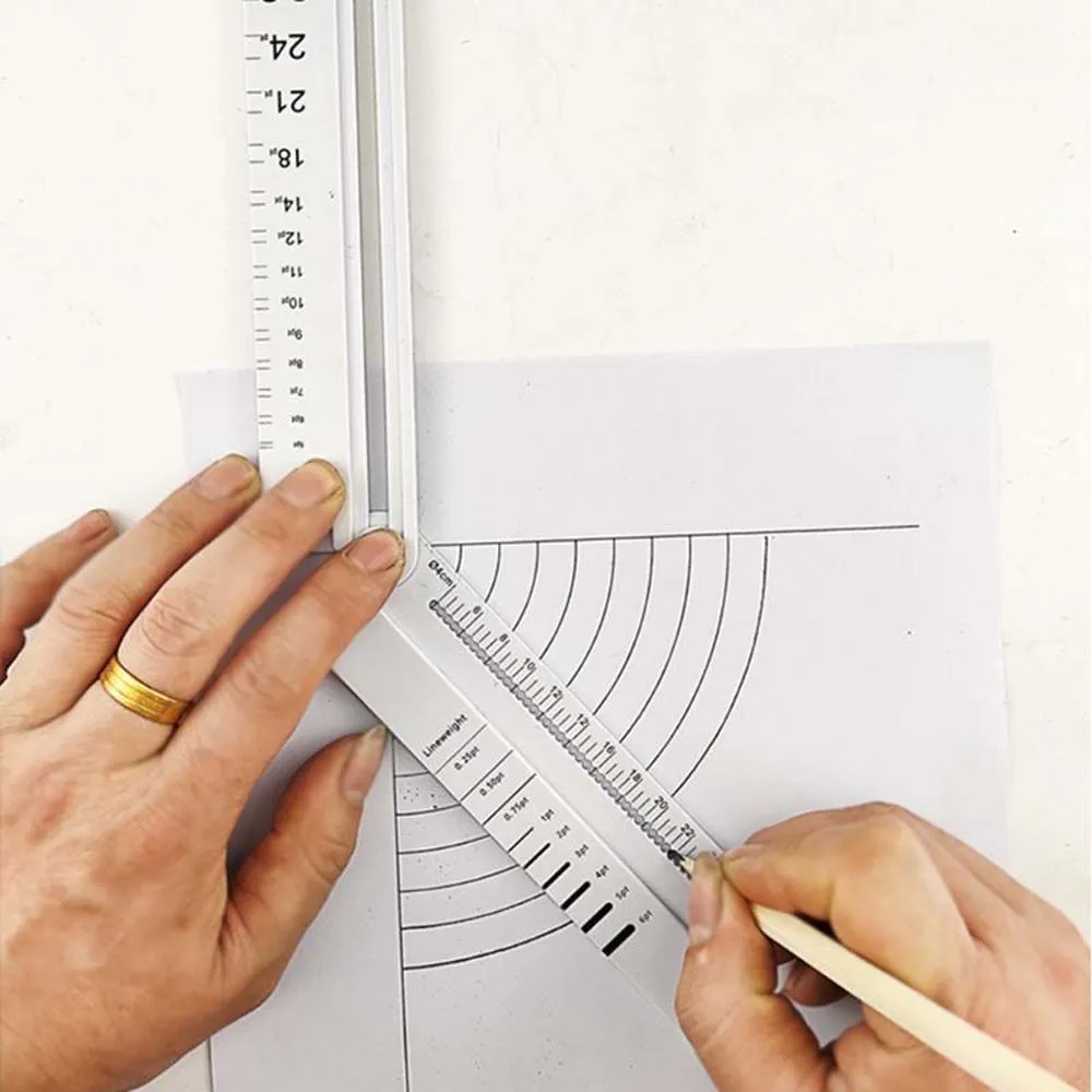 Wholesale Line Circular Drawing Geometry Template Ruler Angle Measure ...