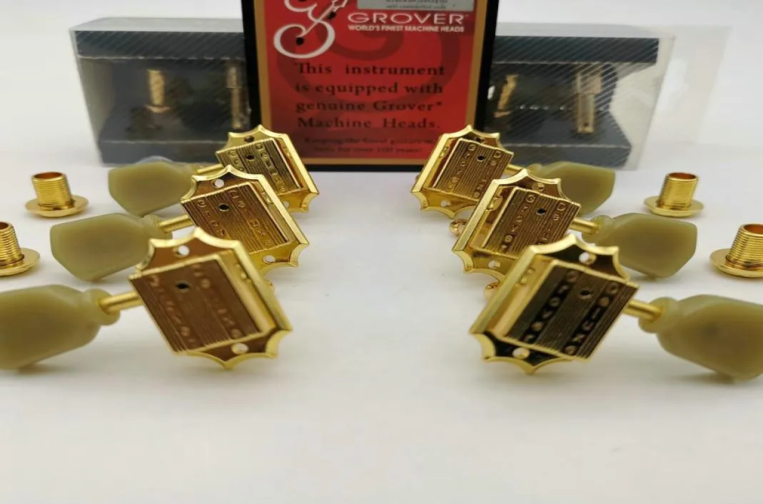 New Gold 3L3R Grover Guitar Locking Tuners Electric Guitar Machine Heads Tuners Guitar Tuning Pegs3808261