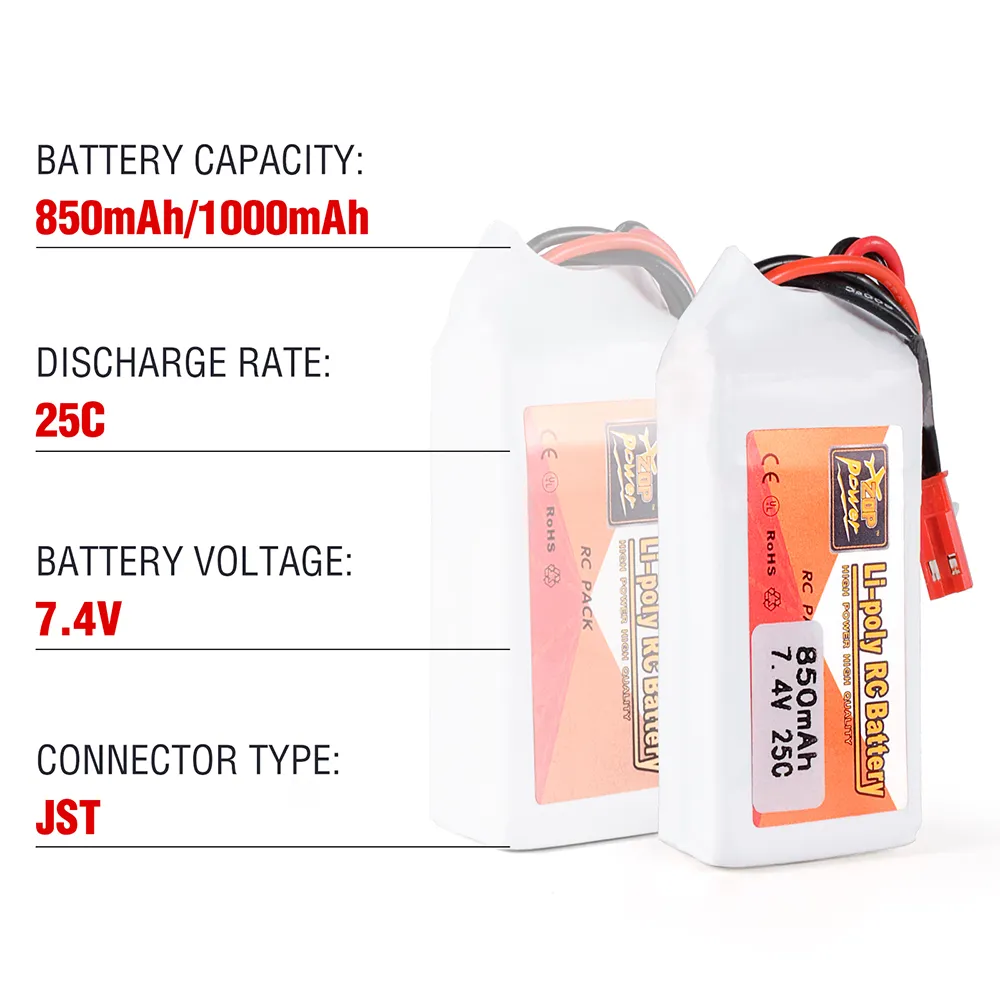 2PCS 7.4V 1800mAh T-Head Li-Battery With Charger For WLTOYS RC Cars A959-B A969-B