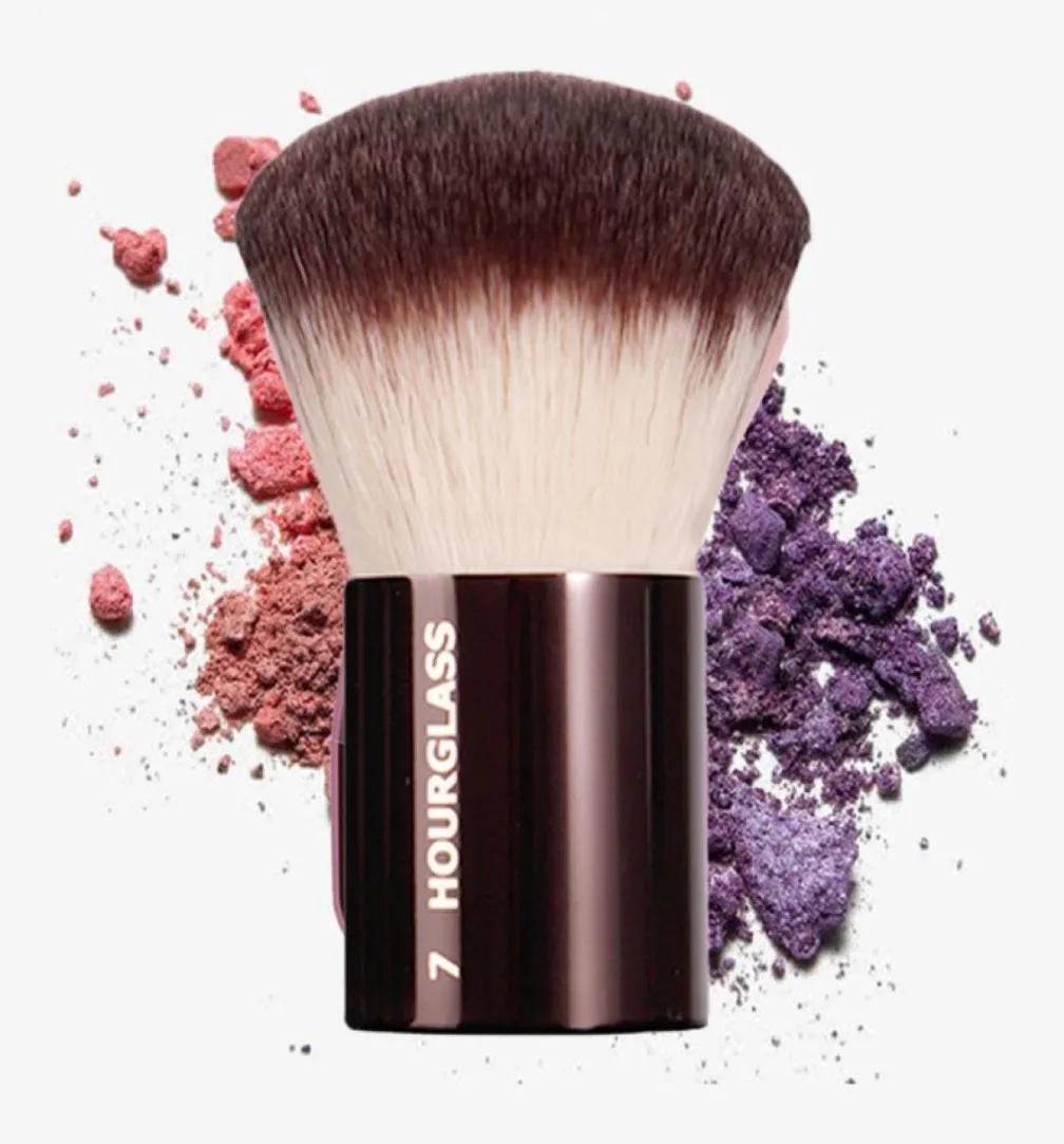 Sablier 7 Finishing Brush visage de poudre de poudre de maquillage kabuki brosse ultra soft soft synthétique coque en métal en aluminium bronzer cosm8886194
