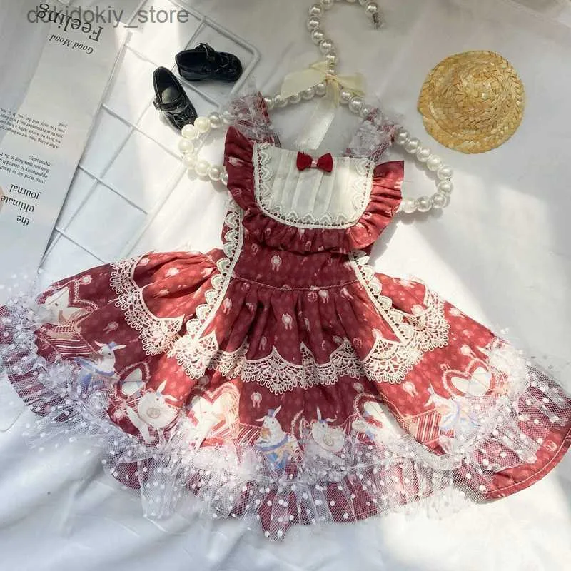 Dog Apparel 2021 New Do Clothes Cute Lolita Dress Summer Pet Do Cats Handmade Custom Clothin Bichon Teddy Poodle Schnauzer Princess Skirt L49