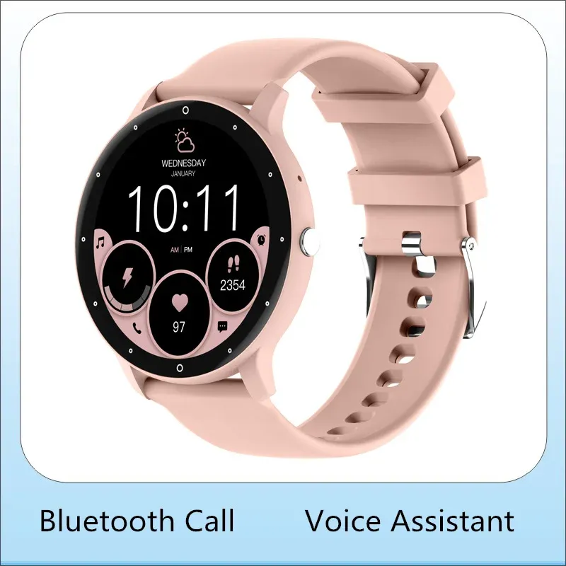 Montres Smart Watch Bluetooth Appelez les femmes Vocation Assistant Breath Training DIY Watchface Pression artérielle Smartwatch Korean Support 2023