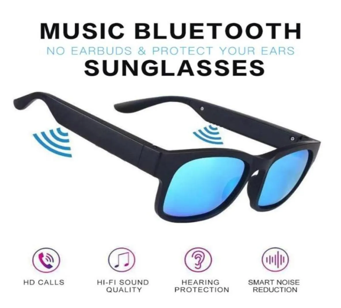 Lunettes GL-A12 Smart Wireless Wireles Stéréo Bluetooth Sunglasses Sports Outdoor O6824159