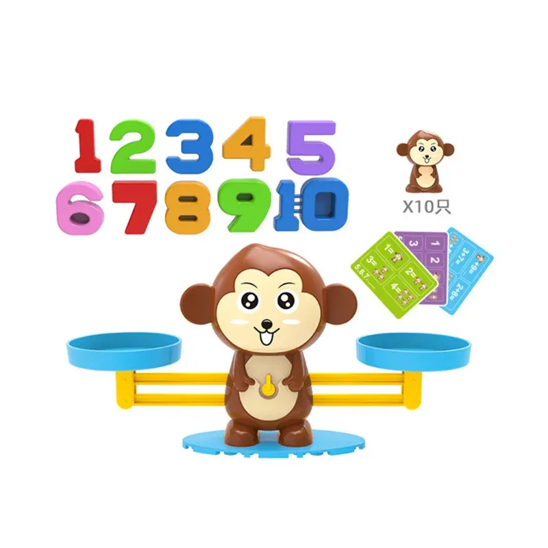 Montessori Math Toy Monkey Balance Baby Montessori Educatief spellen nummer speelgoed educatief leerspeeltjes onderwijsmateriaal