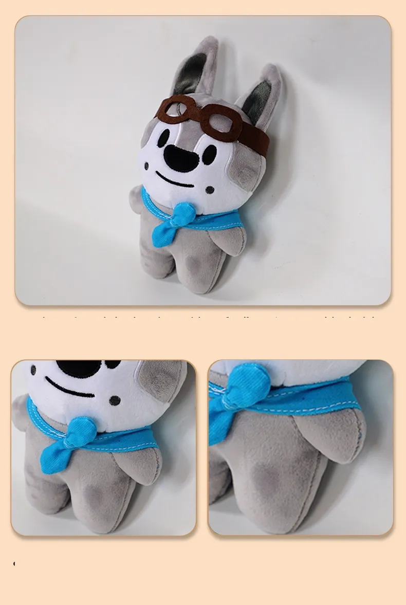 EATAN SKZOO – Peluche Stray Kids – Wolf Chan, Leebit, DWAEKKI, Jiniret, Han Quokka, BbokAri, PuppyM, Foxl.NY – 21 Cm, Doux Et Collectable