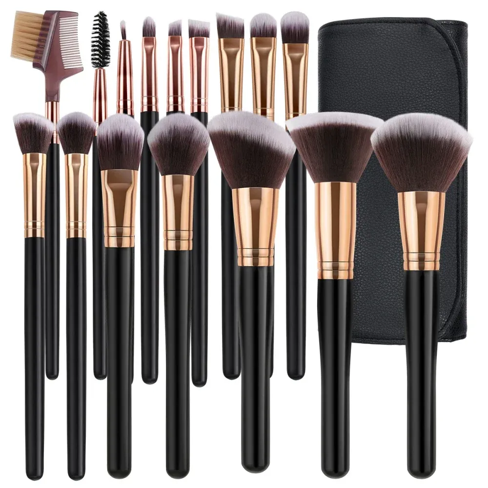 Brosse de maquillage de l'ombre 16pcs Set Soft Fluffy for Cosmetics Foundation Blush Powder Power Kabuki Mélange de mélange Brosse de beauté Tool