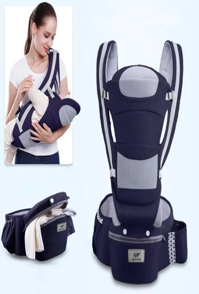 048M Ergonomischer Babyträger 15 Verwenden von Sofant -Baby -Hüftträger -Träger -Front -Gesichts -Ergonomic Kangaroo Baby Wrap Sling Travel LJ2002491336