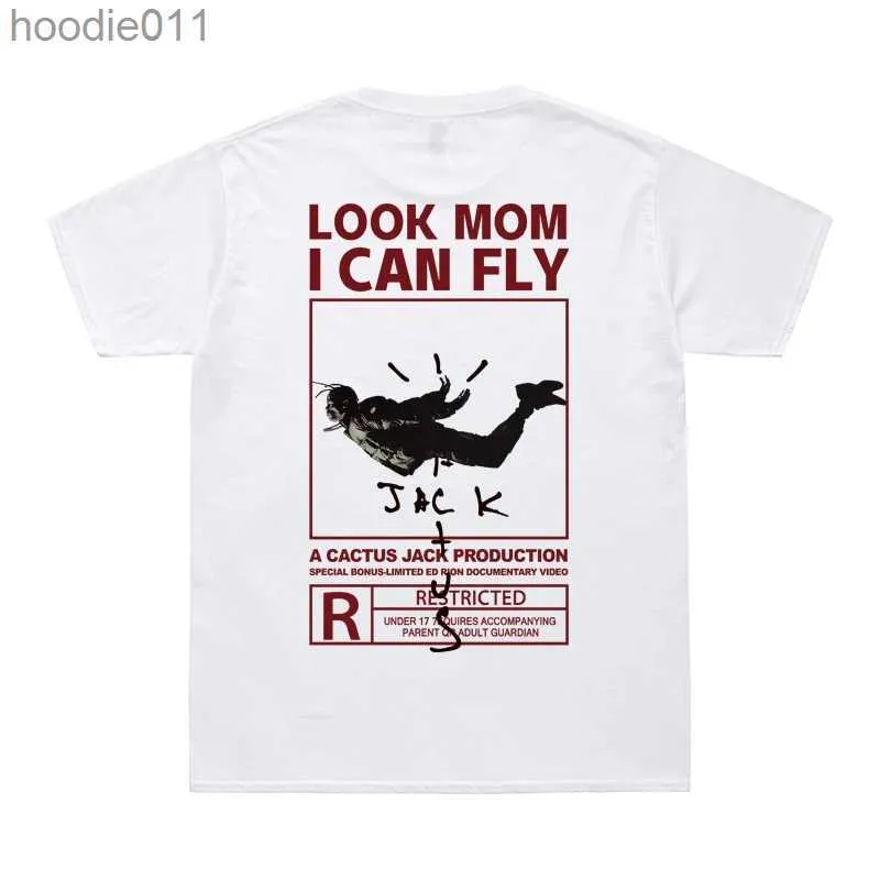 Erkek Hoodies Sweatshirtler Yeni Geliş Yaz T-Shirt Bak Anne Ben Uçabilirim Komik Baskı T-Shirt Erkek Swag Hip Hop Sokağı Giyim C24325