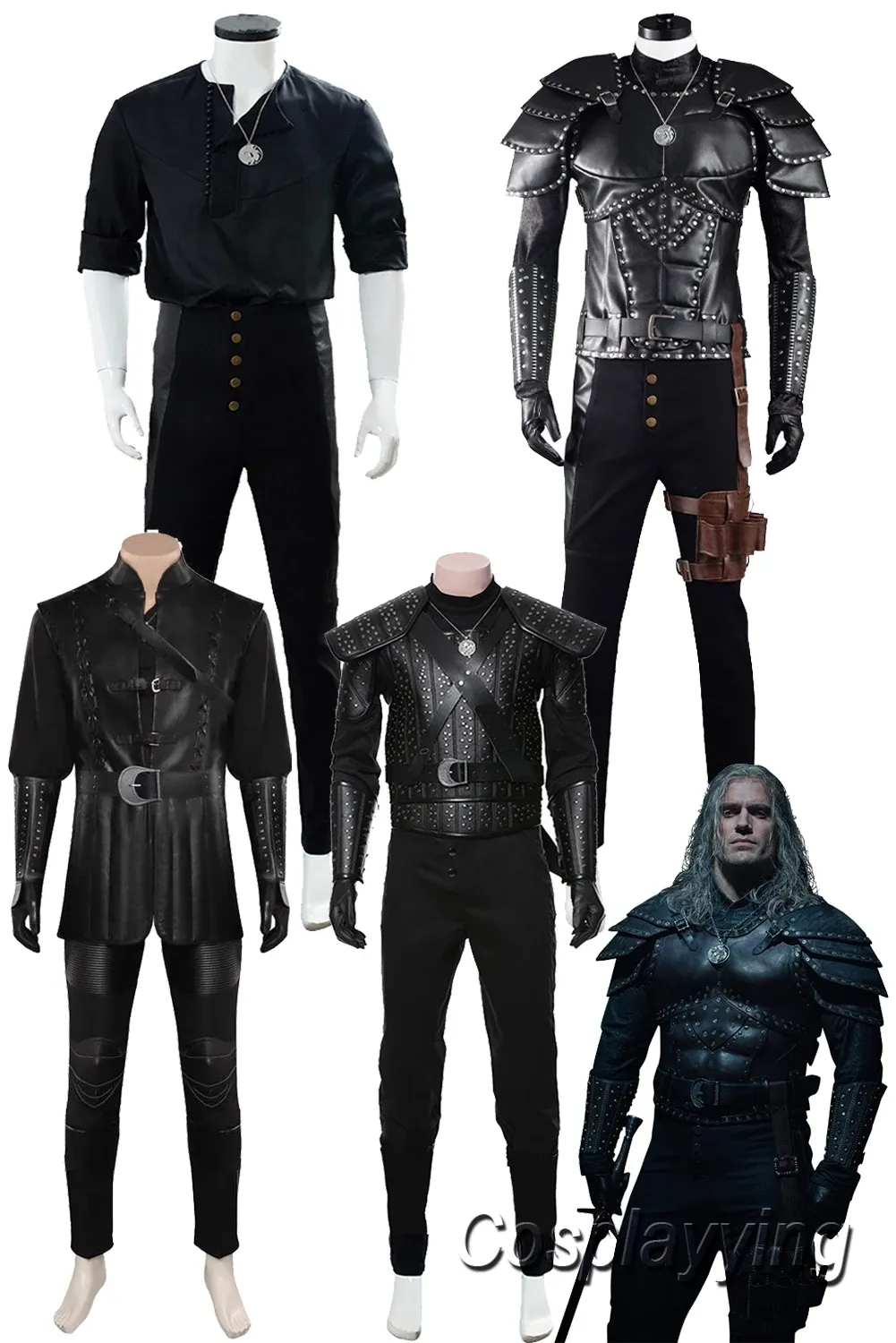 TV Wizard 3 Costume Disguisce Geralt Cosplay Fantasia Uomini per adulti Fantasy Role -Play Outfit maschio Halloween Carnival Cesti