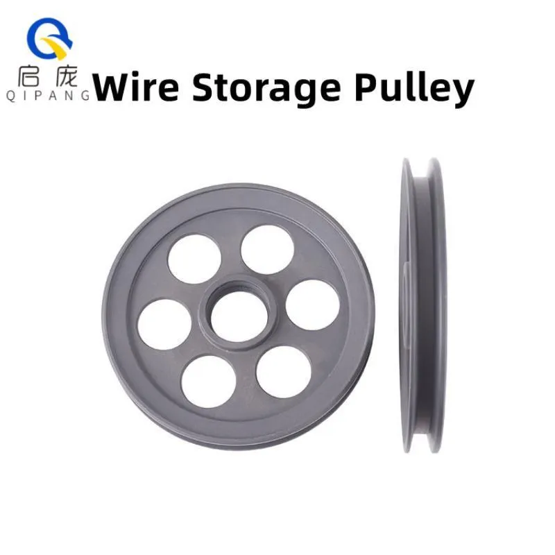 QIPANG OD160mm Manufactre Hard Anodized Aluminum Storage Wire Wheel Pulley Standard Solid Ceramic Pulley