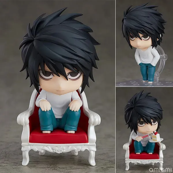 10cm Death Note L 1160# Yagami Light 1200# Ação Figura Figura PVC Toys Collection Modelo de desenho animado colecionável 240411